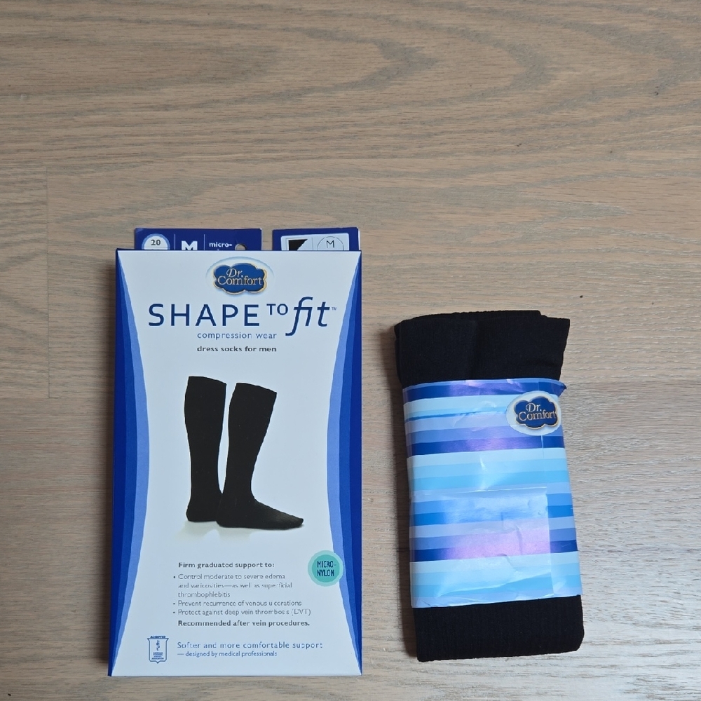 Black Dress Socks with Compression Fit